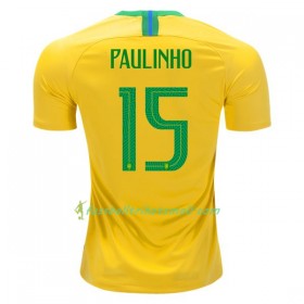 Fußballtrikots Brasilien Paulinho 15 WM 2018 Heimtrikotsatz kaufen
